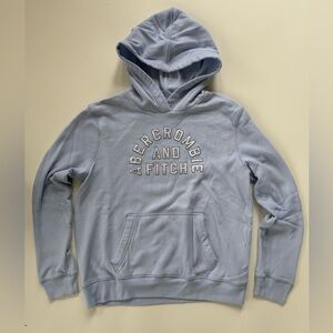Abercrombie Kids Light Blue Big Girls Pre Teen Embroidered Hoodie Size 15/16